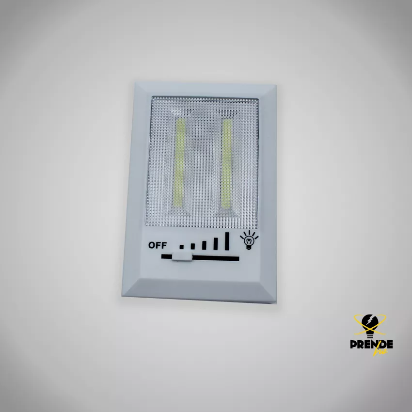 linterna multiuso 2 LED COB, potencia regulable, con imán o velcro 